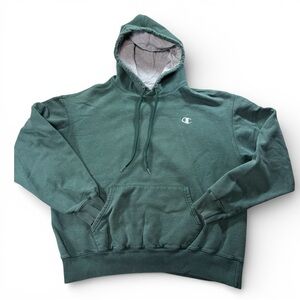 Champion Eco Authentic Green Hoodie Sweatshirt Men’s Large Classic Logo